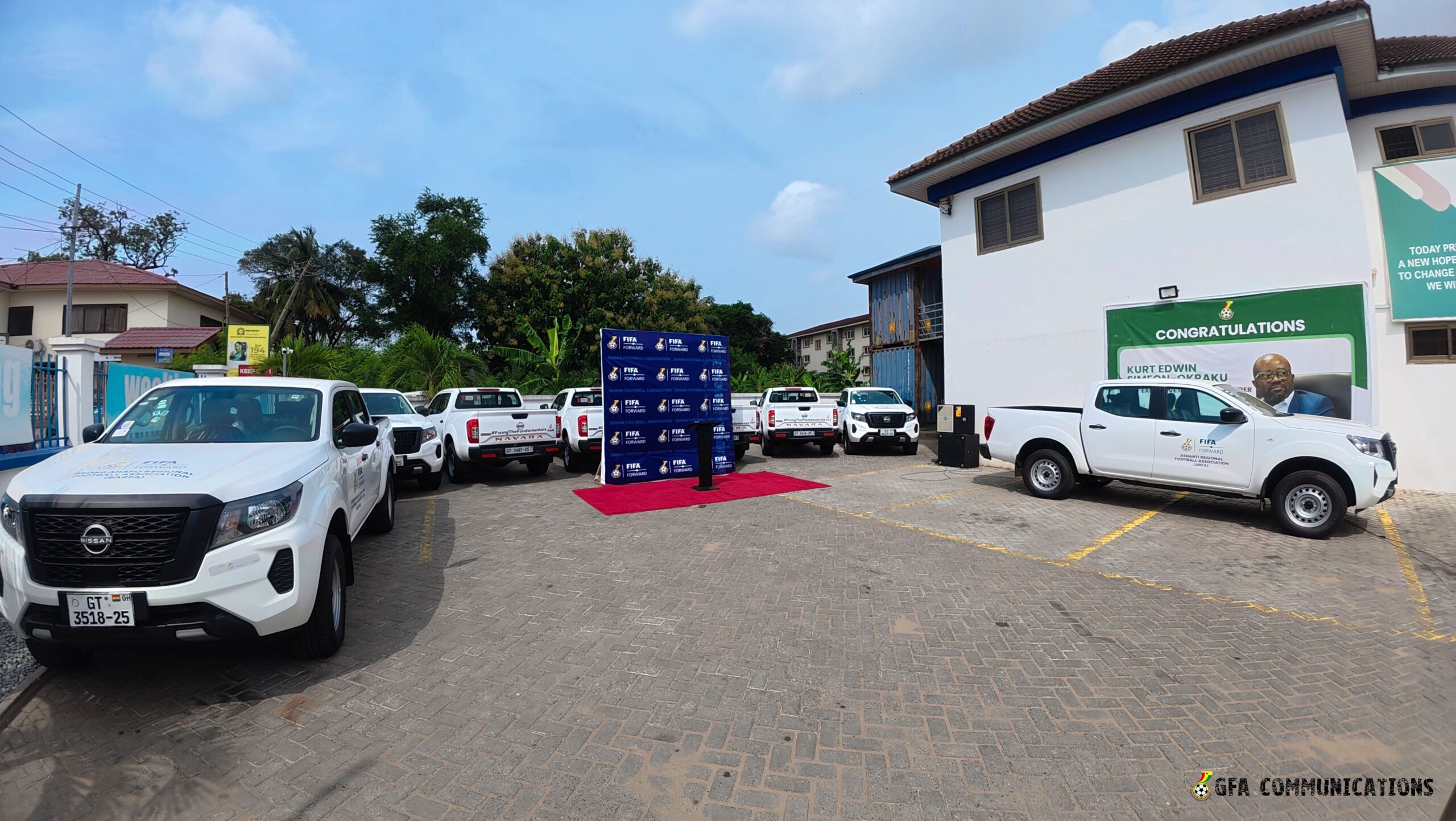 GFA hands 8 Nissan Navara pickups to RFAs