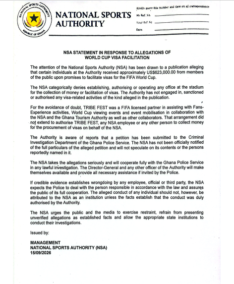 NSA Denies Visa Fraud Allegations