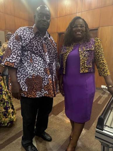 Nana Oye with her brother, late Dr Bampoe Addo.